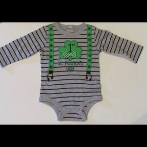Koala kids 3/6 months 1st St. Patrick’s day onesie